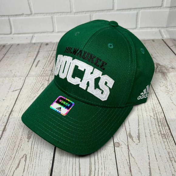 Milwaukee Bucks NBA Adidas Hat Snapback Cap Green New‎ Women - Picture 2 of 8